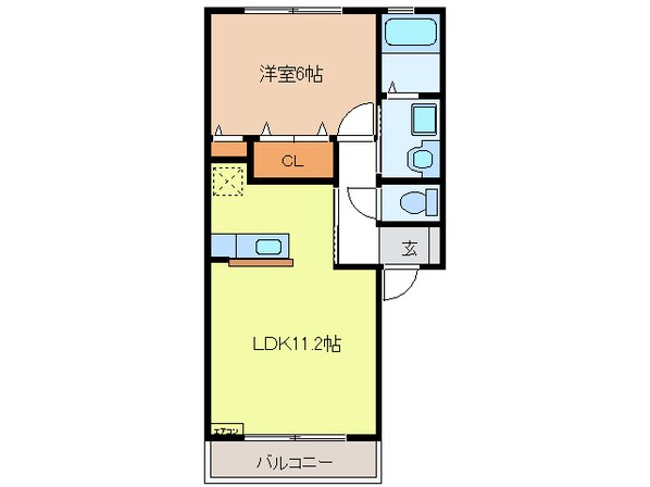 メルベーユ芝原の物件間取画像